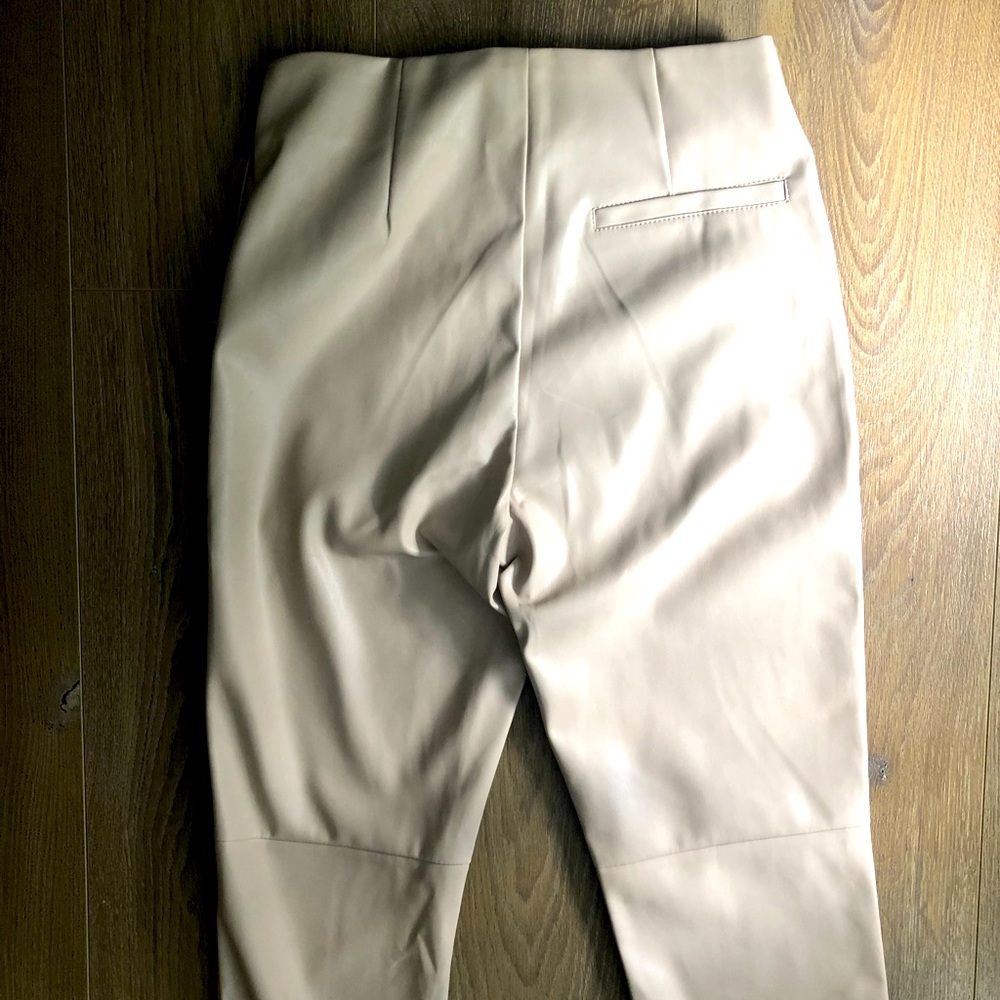 Mango faux leather high waist pants